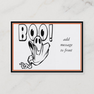 Halloween Ghost säger "BOO"! Visitkort