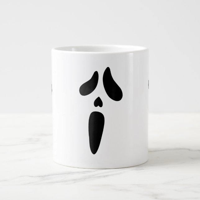 Halloween Ghost Scary Face Holiday Jumbo Mugg (Framsidan)