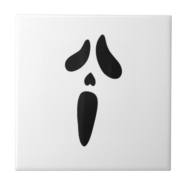 Halloween Ghost Scary Face Holiday Kakelplatta (Framsidan)