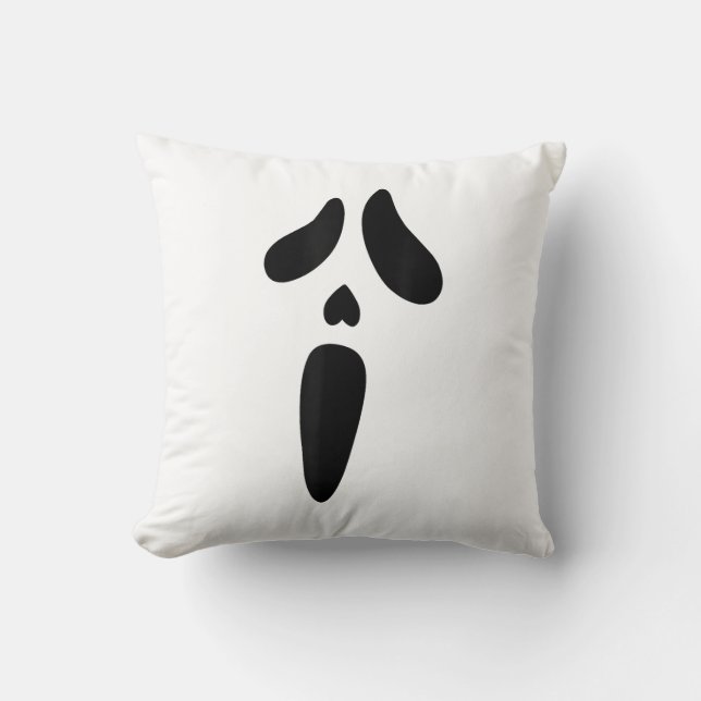 Halloween Ghost Scary Face Holiday Kudde (Framsida)