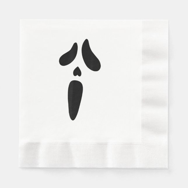 Halloween Ghost Scary Face Holiday Pappersservett (Framsidan)