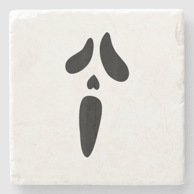 Halloween Ghost Scary Face Holiday Stenunderlägg (Framsidan)