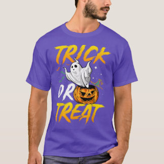 Halloween Ghost Scary Pumpkin Boys Girls Kids Cute T Shirt