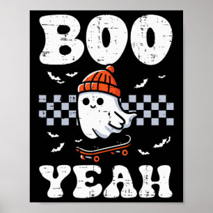 Halloween Ghost Skateboard Boo Ja Costume Boys K Poster