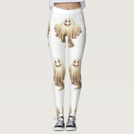 Halloween Ghost Smiling Leggings