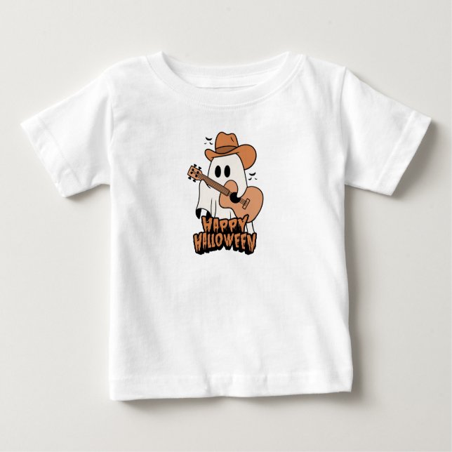 Halloween | Ghost Spela Guitar | Halloween 2024 T Shirt (Framsida)