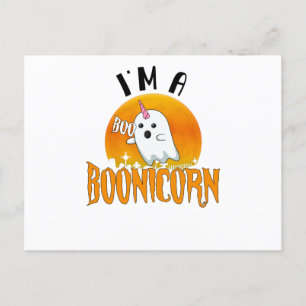 Halloween Ghost Spirit Boonicorn Unicorn Vykort