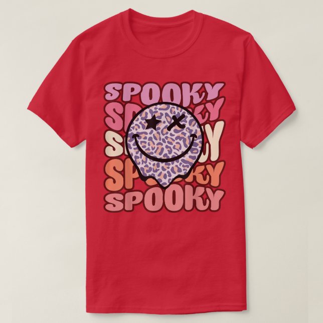 Halloween Ghost Spooky Lycklig Season 2022 Retro T Shirt (Design framsida)