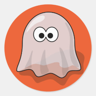 Halloween Ghost Stickers Runt Klistermärke
