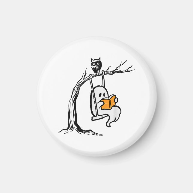 Halloween Ghost Swing Reading Magnet (Framsidan)