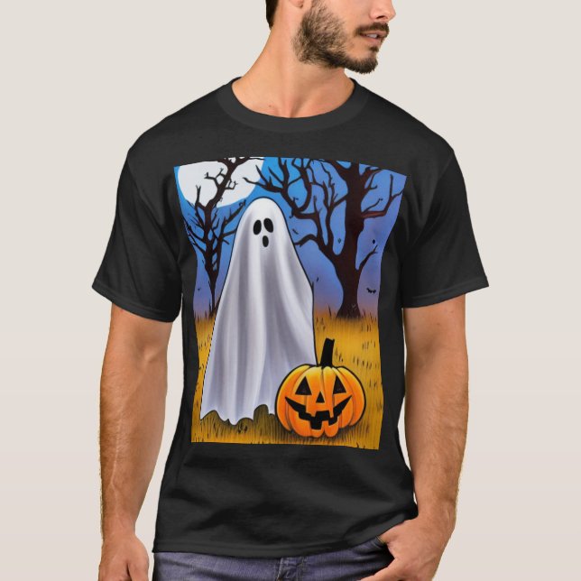 Halloween Ghost T Shirt (Framsida)