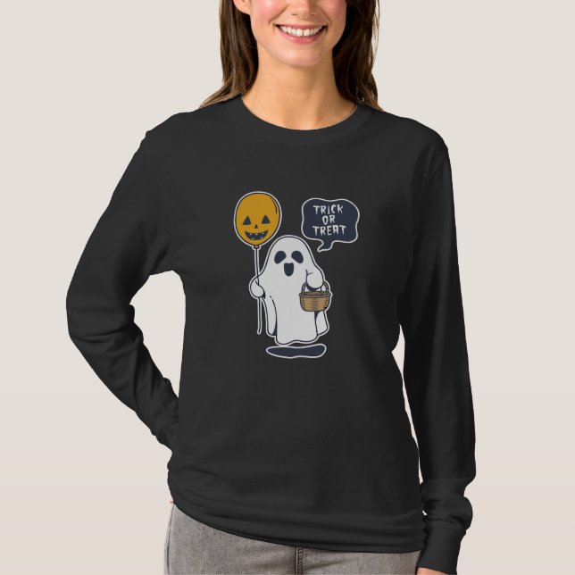 Halloween Ghost T Shirt (Framsida)