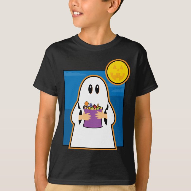 Halloween Ghost T Shirt (Framsida)