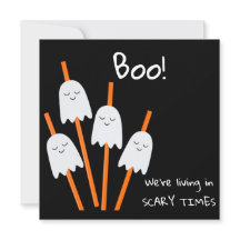 Halloween Ghost Tecknad Black Orange Roligt - plat