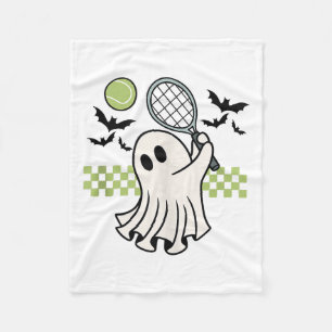 Halloween Ghost Tennis Player Retro Spooky Season Fleecefilt