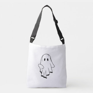 Halloween Ghost Tote Bag med Fast Boo Design Axelväska