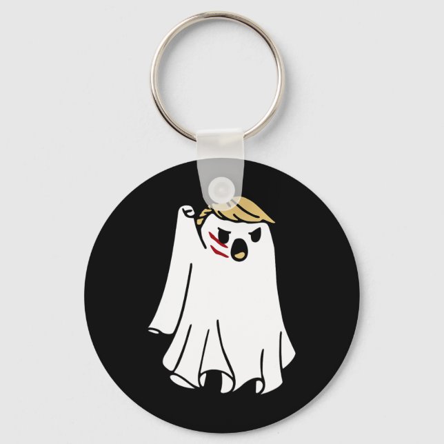 Halloween Ghost Trump Fist Pumping Fight take Amer Nyckelring (Framsida)