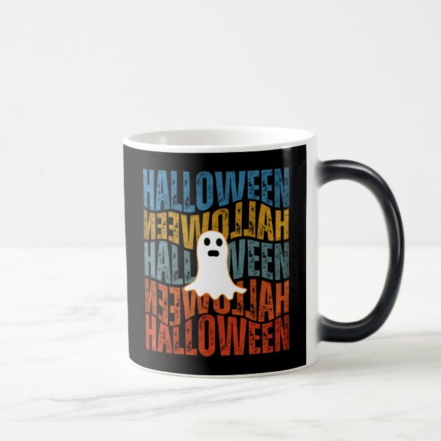 HALLOWEEN GHOST TYPOGRAPHY FUNNY GHOST MAGISK MUGG (Höger)
