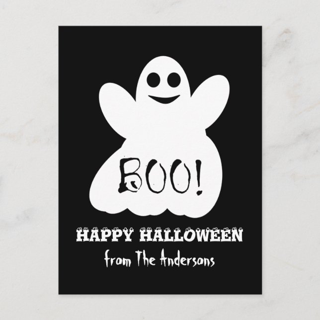 Halloween Ghost vykort (Framsida)