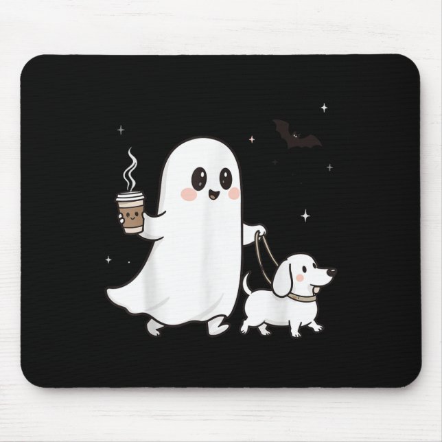 Halloween Ghost Walking Hund Spooky Season Hallowe Musmatta (Framsidan)