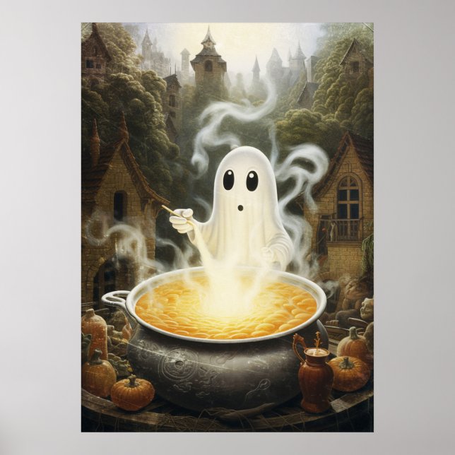 Halloween Ghost Witch Poster (Framsidan)