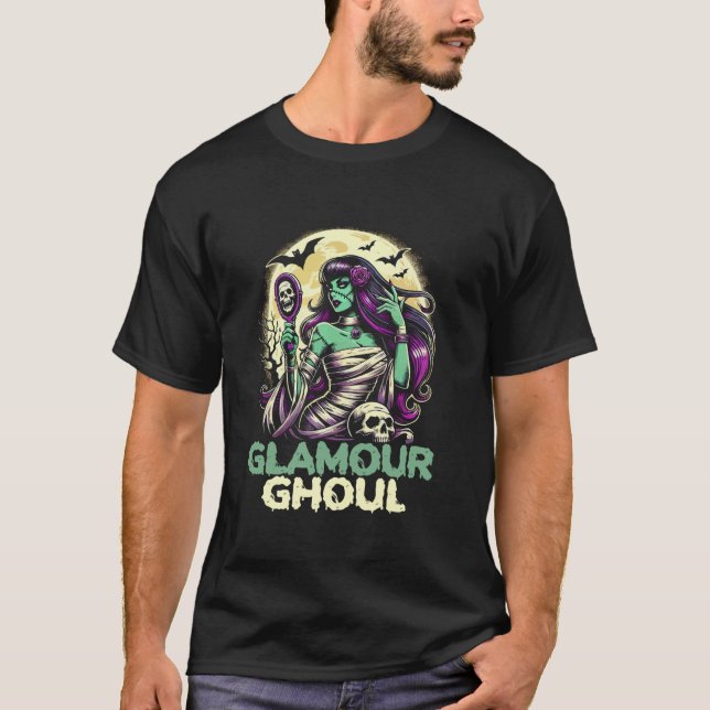 Halloween Ghoul Älskare Spooky Ghost Scary Trick e T Shirt (Framsida)