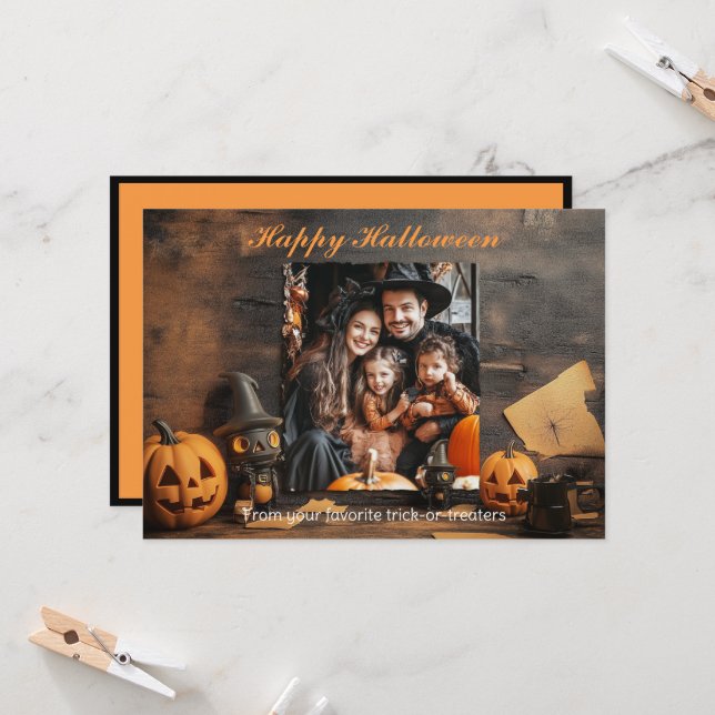 Halloween Ghoul-tastic Hälsning Kort (Fram/Back In Situ)