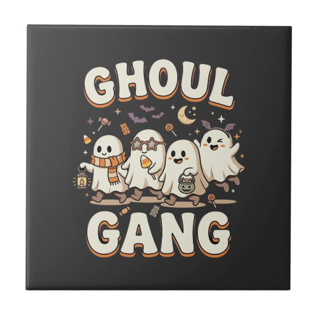 Halloween Ghoulgänget Kakelplatta (Framsidan)