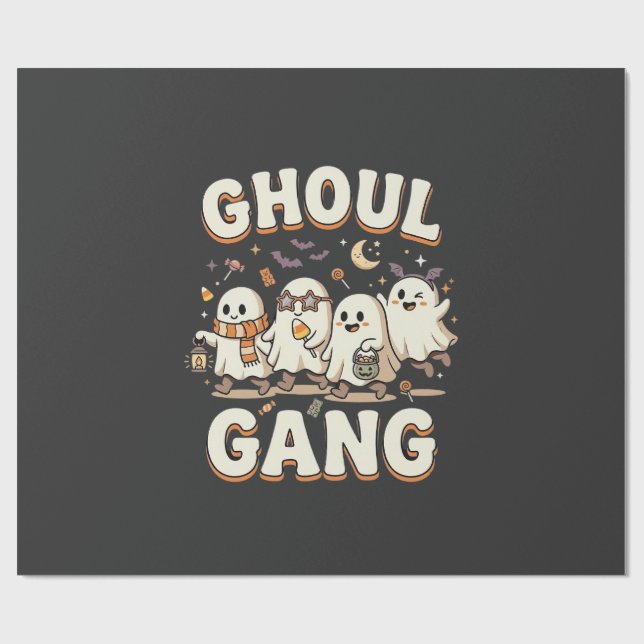 Halloween Ghoulgänget Presentpapper (Platt)