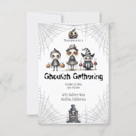 Halloween Ghoulish Gathering-inbjudan Inbjudningar