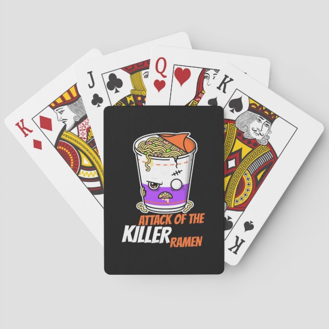 Halloween Gift | Attack mot Ramen Casinokort (Baksidan)