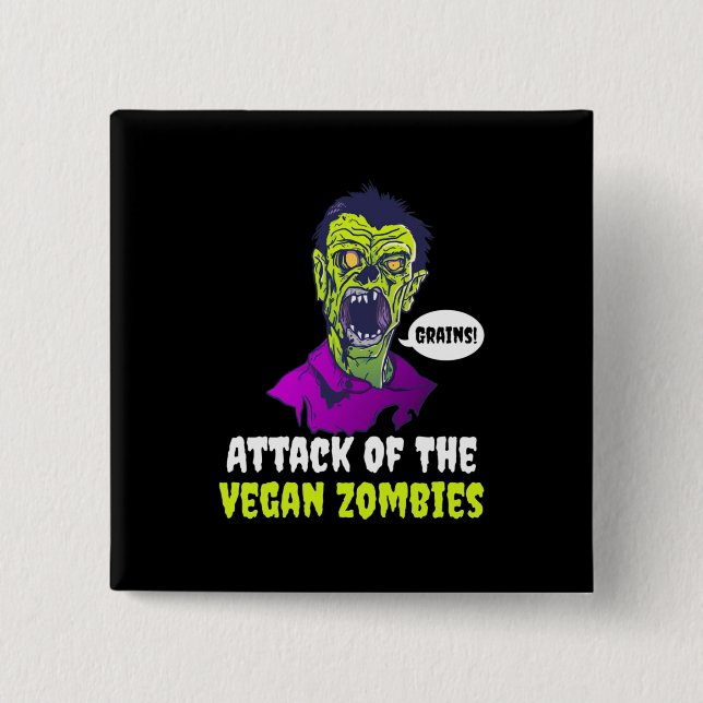 Halloween Gift | Attack mot Vegan Knapp (Framsida)