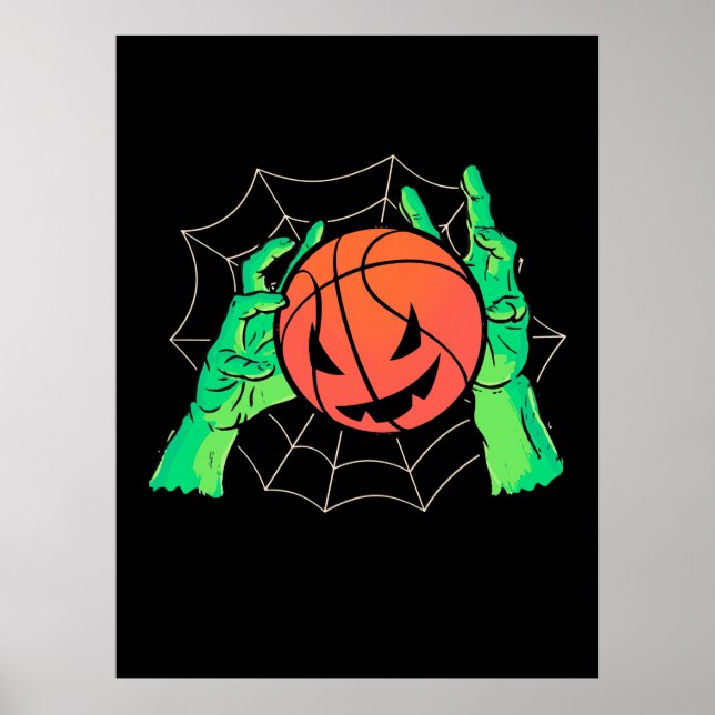 Halloween Gift | Basketball Halloween Poster (Framsidan)