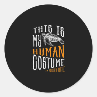 Halloween Gift det här är min mänskliga dräkt Runt Klistermärke