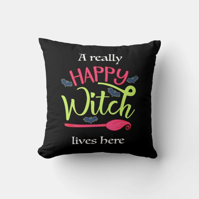 Halloween Gift | Ett Witch-liv i Verkligen här Kudde (Framsida)