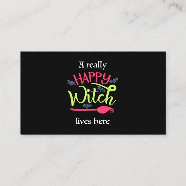 Halloween Gift | Ett Witch-liv i Verkligen här Visitkort (Framsida)