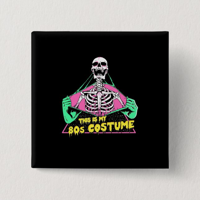 Halloween Gift | Halloween Costume Retro Knapp (Framsida)
