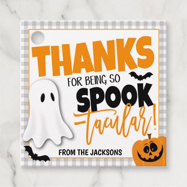 Halloween Gift Märkre Gåvor Etiketter (Framsida)