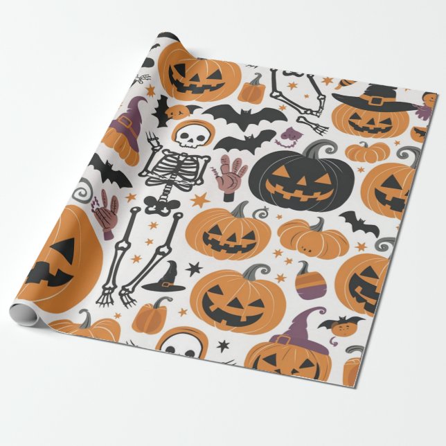 Halloween Gift Papper Presentpapper (Utrullad)