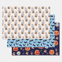 Halloween Gift Wrap (uppsättning med 3)