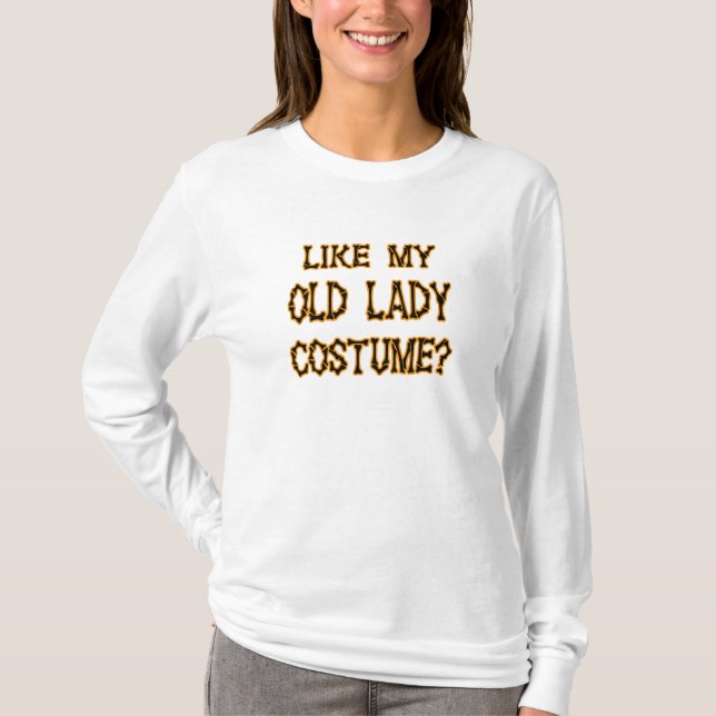Halloween - gilla min dräkt för den gammala damen tröja (Framsida)