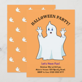 Halloween Ginger Ghost-inbjudan Inbjudningar