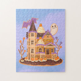 Halloween Gingerbröd House Jigszle Puzzle Pussel