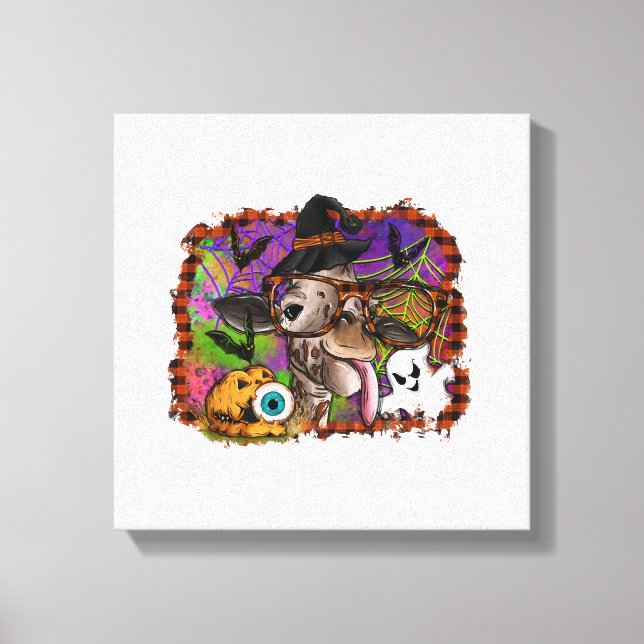 Halloween-giraff Canvastryck (Framsida)