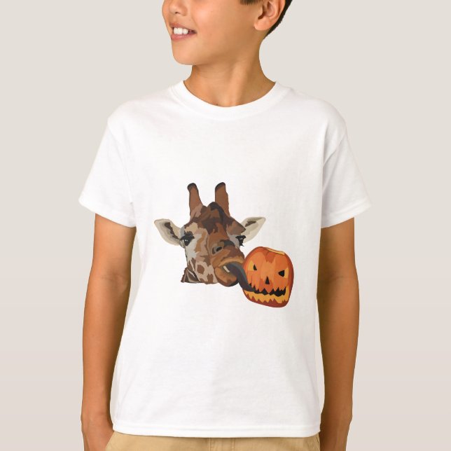 Halloween Giraffe T Shirt (Framsida)