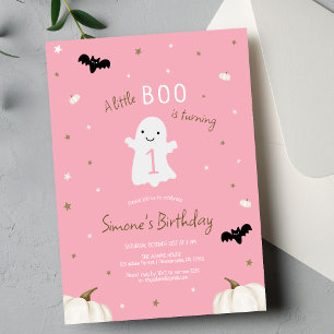 Halloween Girl 1st Birthday Inbjudningar