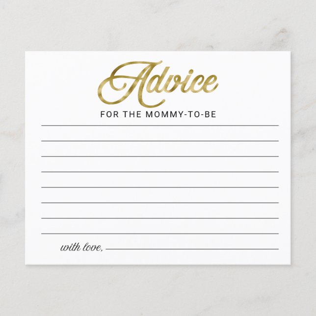 Halloween Girl Baby Shower Advice-kort (Framsida)