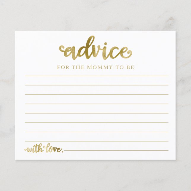 Halloween Girl Baby Shower Advice-kort (Framsida)