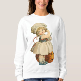 Halloween Girl Carving Apple T Shirt