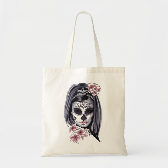 Halloween Girl Day of the dead Tygkasse (Framsidan)